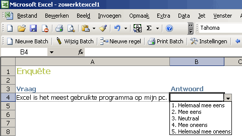 vervolgkeuzelijst