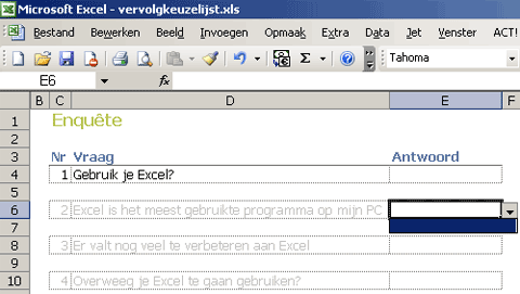 lege-vervolgkeuzelijst
