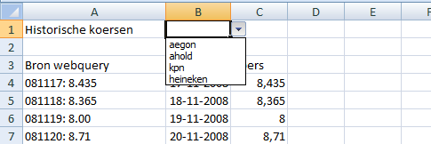 validatie voor webquery