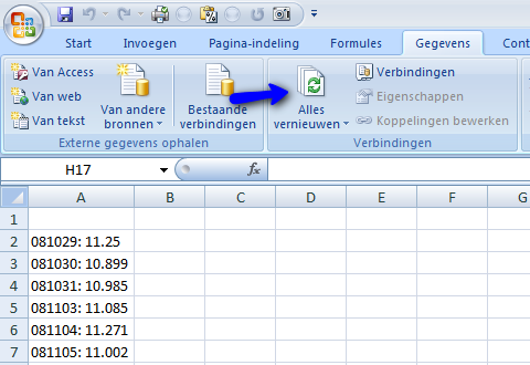 Excel formule samenstellen uit tekst